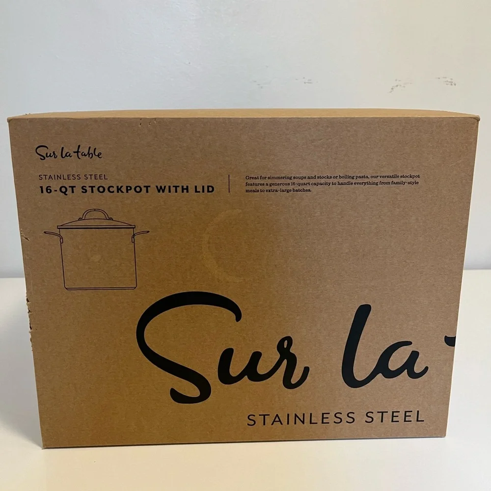 Sur La Table Signature Stainless Steel Stockpot 16 Qt.
